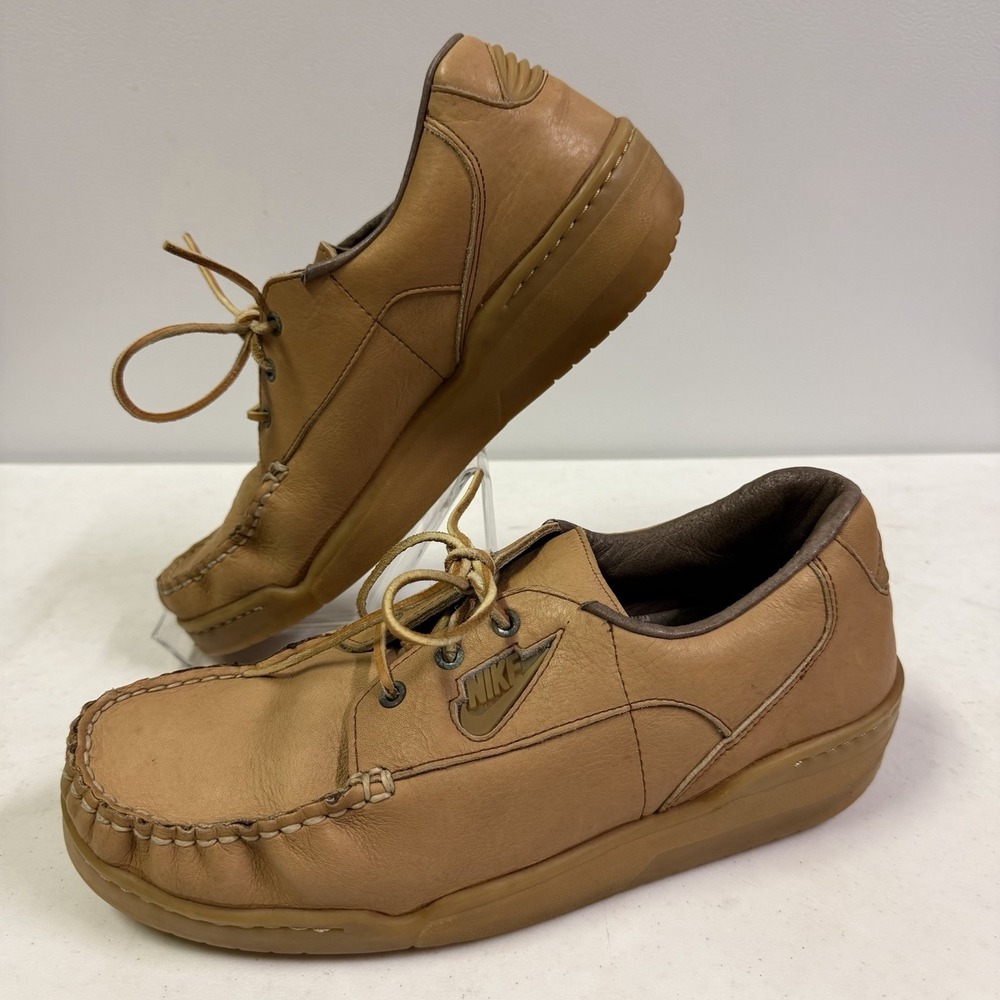 RARE Original 1986 Nike Jordan 2 Boat Shoes Moses 2 Tan Leather Size 10 Vintage